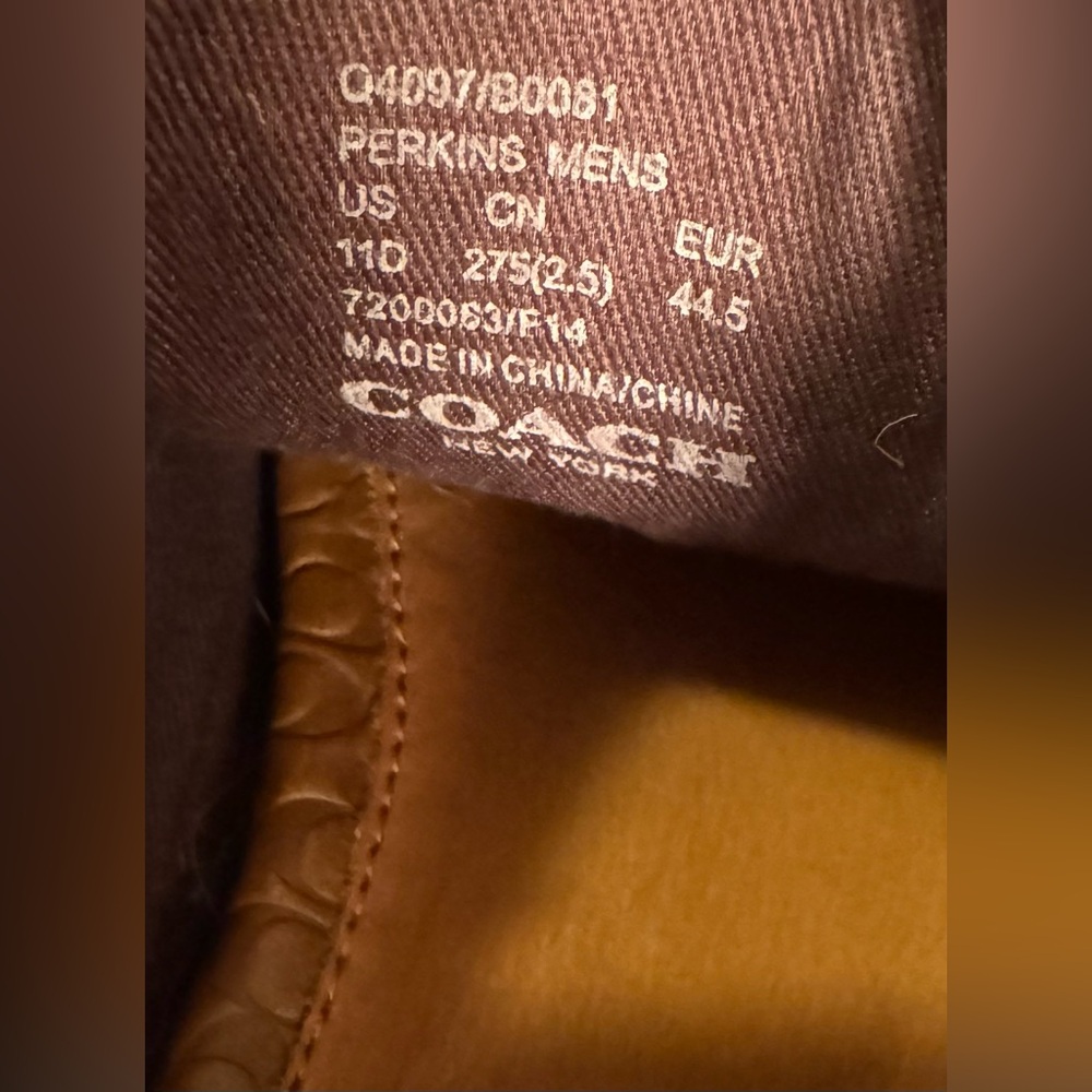 Coach Men's Tan Leather Sneakers - Picture 3 of 16